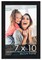 7x10 Black Wood Picture Frame - UV Acrylic, Foam Board Backing, Hanging Hardware